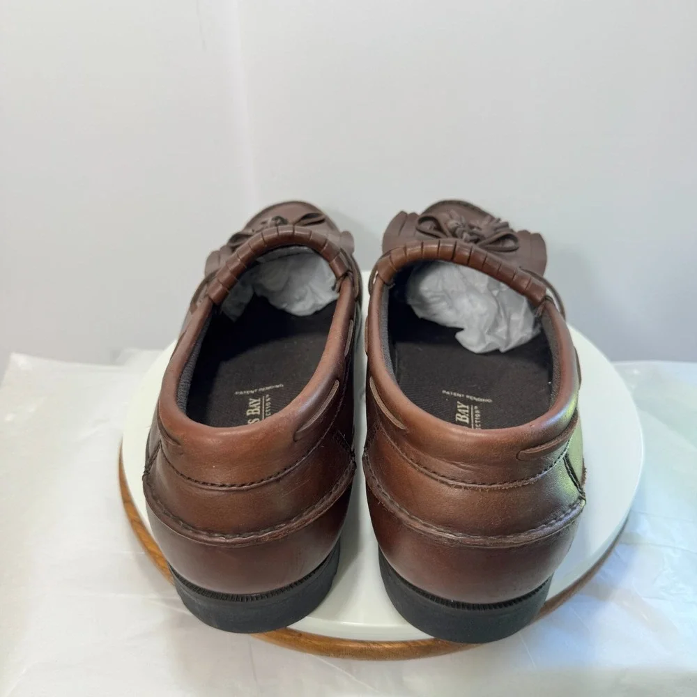 Hunters Bay Vtg. Ecletic Ivy League Leather Tassel Kiltie Loafers Men 13 Brown